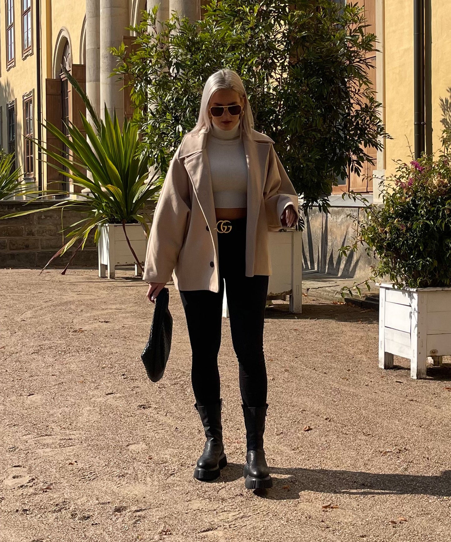 Joana oversized jas in beige