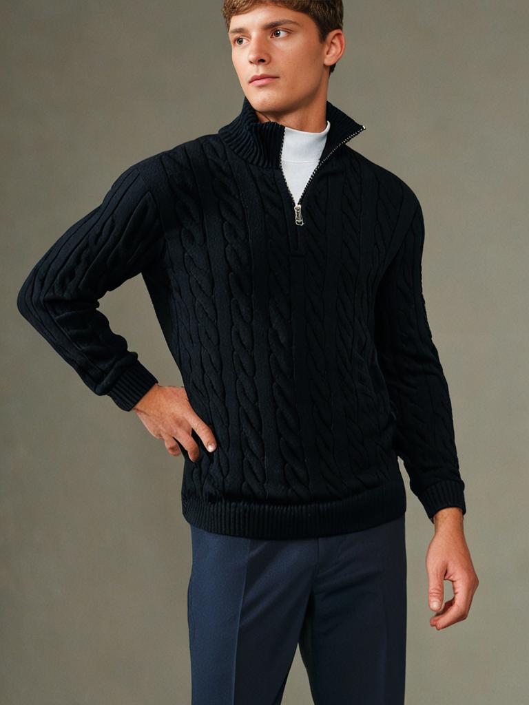 Verbier trui met halve rits